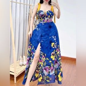 NWT- VIETNAM PADDED FAIRY DRESS IN BLUE